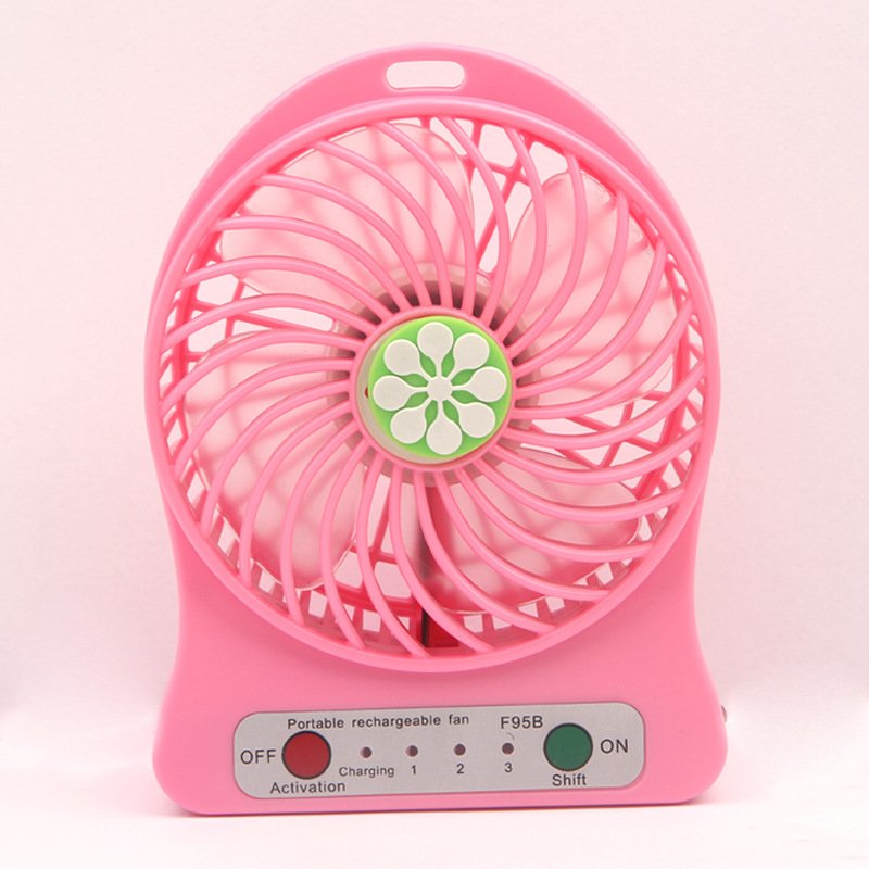 Hong Jian Palm-leaf fan portable rechargeable USB three - speed large wind silent handheld fan lithium battery brushless motor undefined