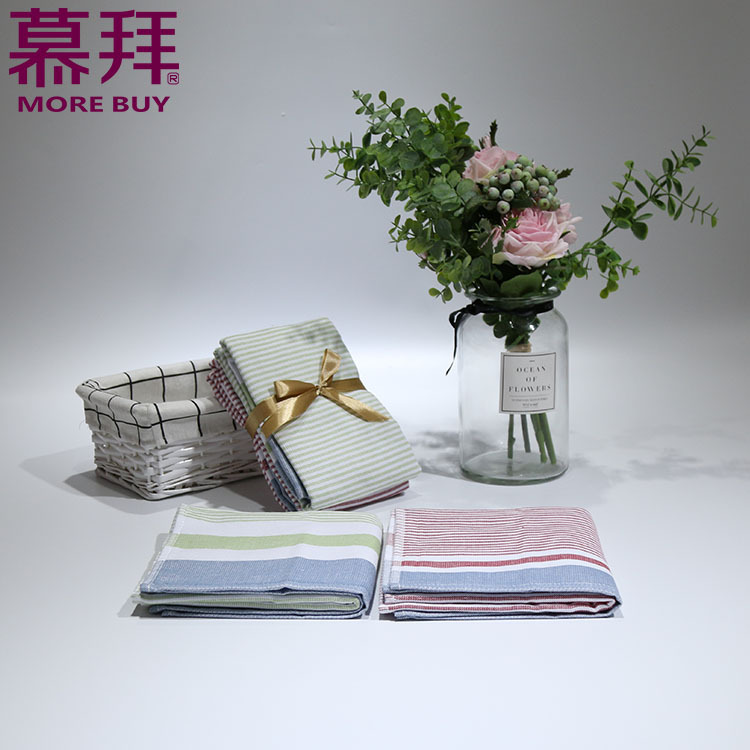 Yiwu quality products Factory direct sales AB double-sided fabric loop wool pure cotton gift towels and face towels in plain color with stripes -1006/42024 undefined