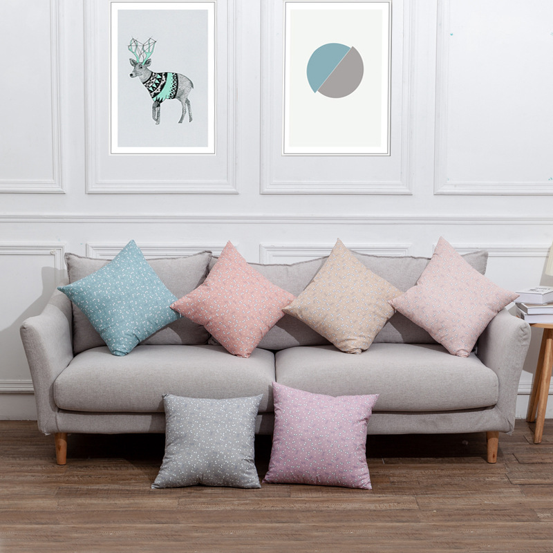 Yiwu Selection modern idyllic life printed rose pillow with bow tie printed cushion cover sofa pillow with a surrogate hair -1007/62467 thumbnail