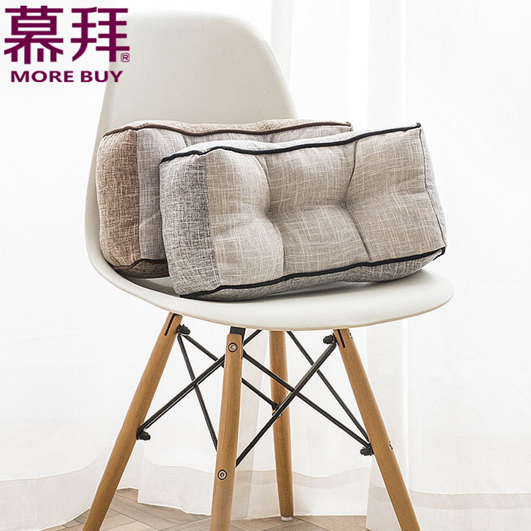 义乌好货 厂家直销仿麻拼色腰枕 凳子靠垫 条纹腰枕 麻花腰靠 立体舒适靠垫-1006/42025