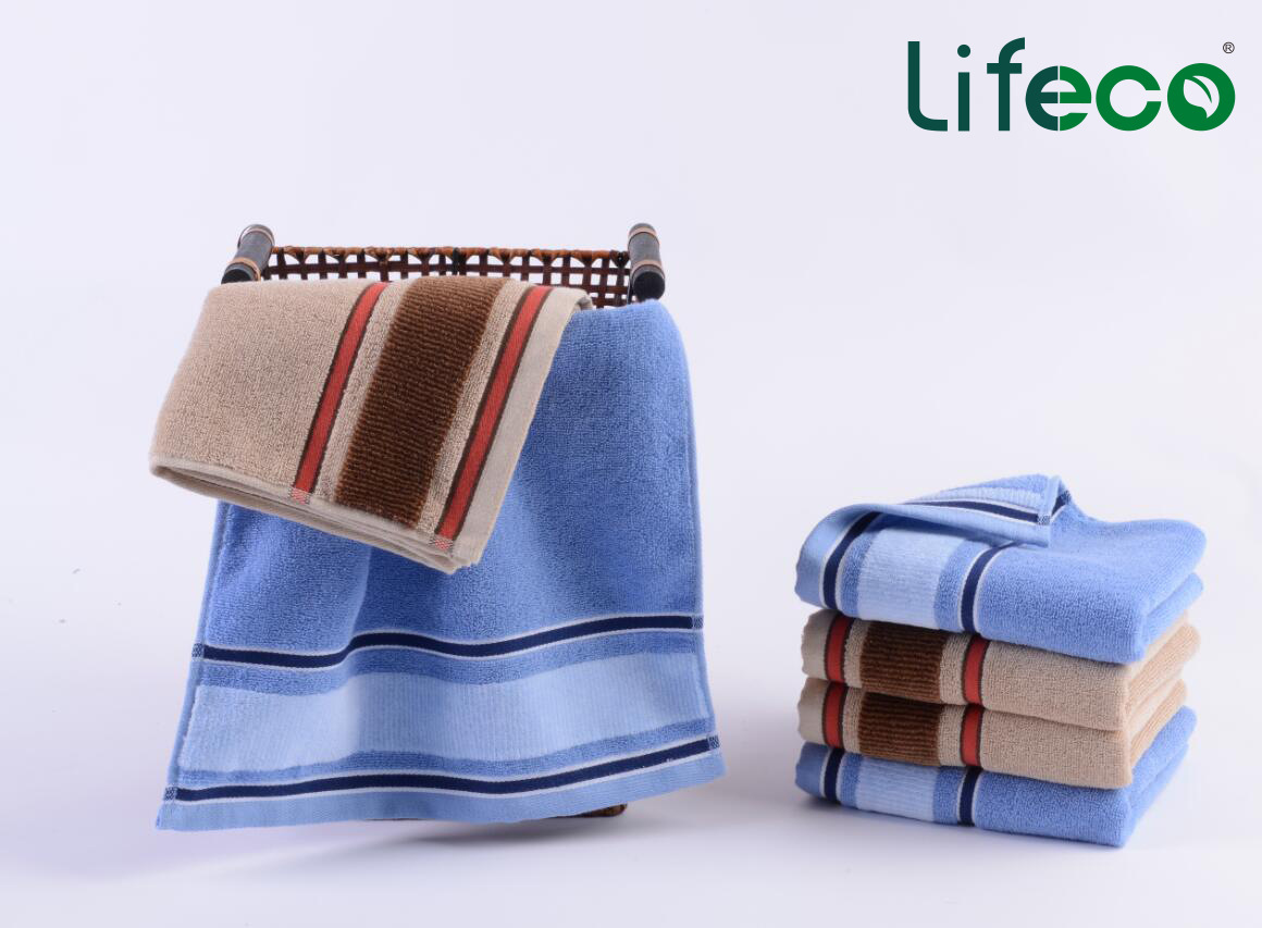 义乌好货 Lifeco悦生活凯旋毛巾条纹图案渐变色缎档全棉毛巾 舒适加厚柔软吸水-1006 L1803F/42197产品图