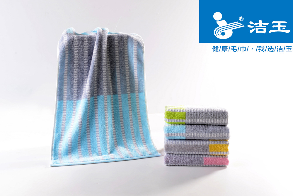 Yiwu Quality product Furi Jieyu Simple Style Towel J1831F, pure cotton material, with color blocks and stripes, multi-speed towel -1006/42197 Specification image