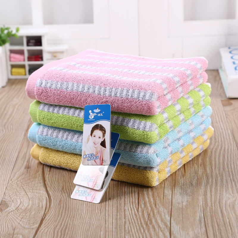 Yiwu Quality product Furi Jieyu Simple Style Towel J1831F, pure cotton material, with color blocks and stripes, multi-speed towel -1006/42197 Application Scenario