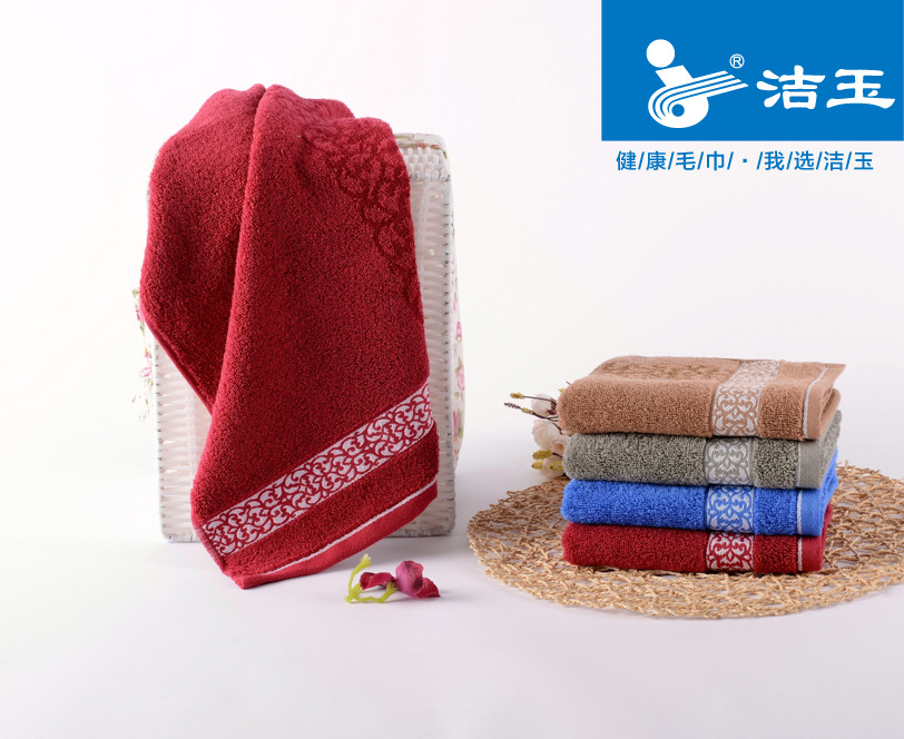 Yiwu Good Goods Jieyu J1803F Beautiful Time Soft thickened patterned Satin Edge Decorated Adult Absorbent Towel -1006/42197 details Picture