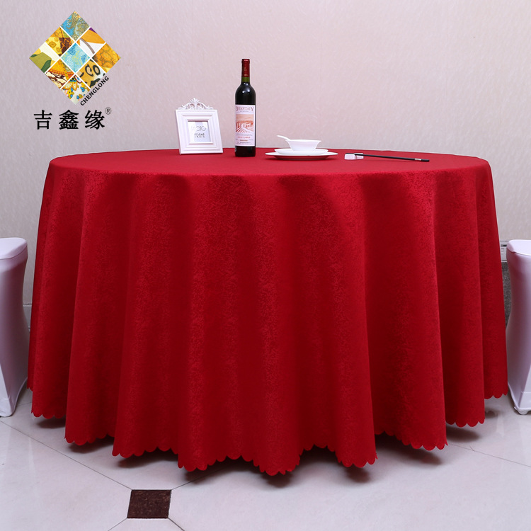 义乌好货 国潮小碎花餐厅圆形桌布涤纶 饭店宴会婚礼台布酒店桌布厂家定制-1007/61608
