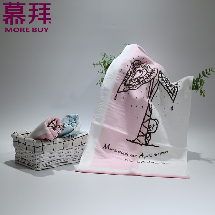 Yiwu quality products Factory Direct sales two-color pure cotton fabric loop AB side parent-child gift towels, children's towels, pure cotton gift towels -1006/42024 Application Scenario