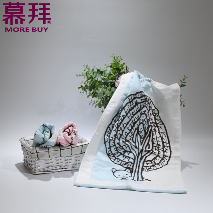 Yiwu quality products Factory Direct sales two-color pure cotton fabric loop AB side parent-child gift towels, children's towels, pure cotton gift towels -1006/42024 Item Picture