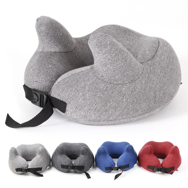 Yiwu Quality Products: Horn-shaped memory foam with eye mask, U-shaped pillow, multi-functional neck protector, home and travel Cervical pillow -1006/35011