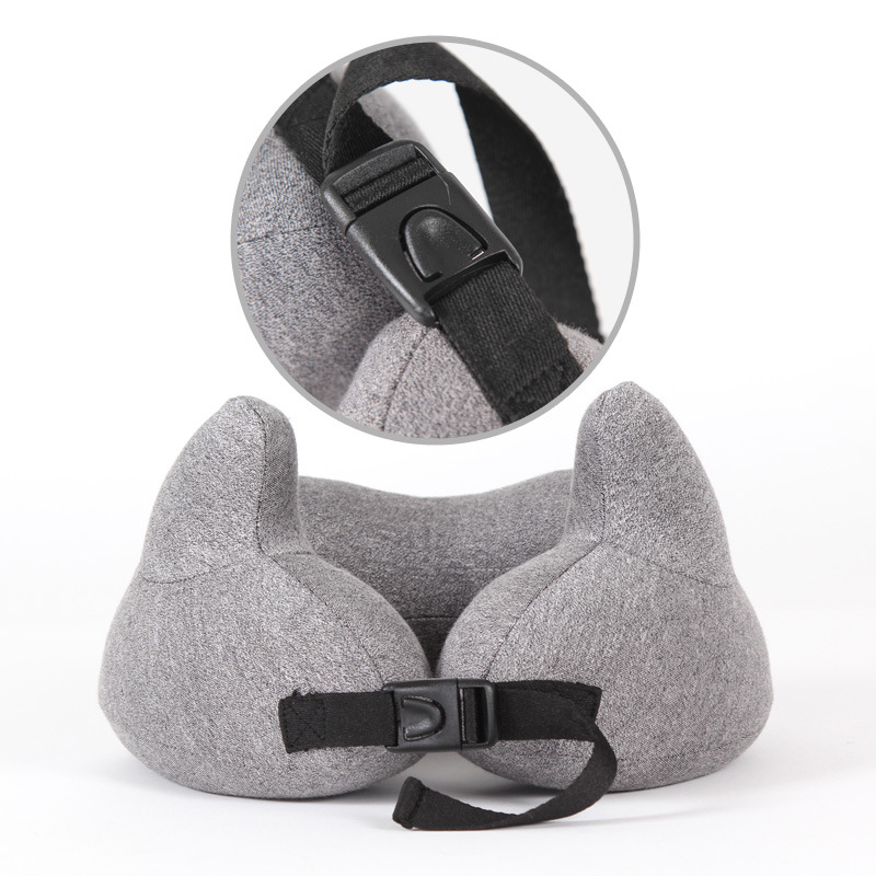 Yiwu Quality Products: Horn-shaped memory foam with eye mask, U-shaped pillow, multi-functional neck protector, home and travel Cervical pillow -1006/35011 Item Picture