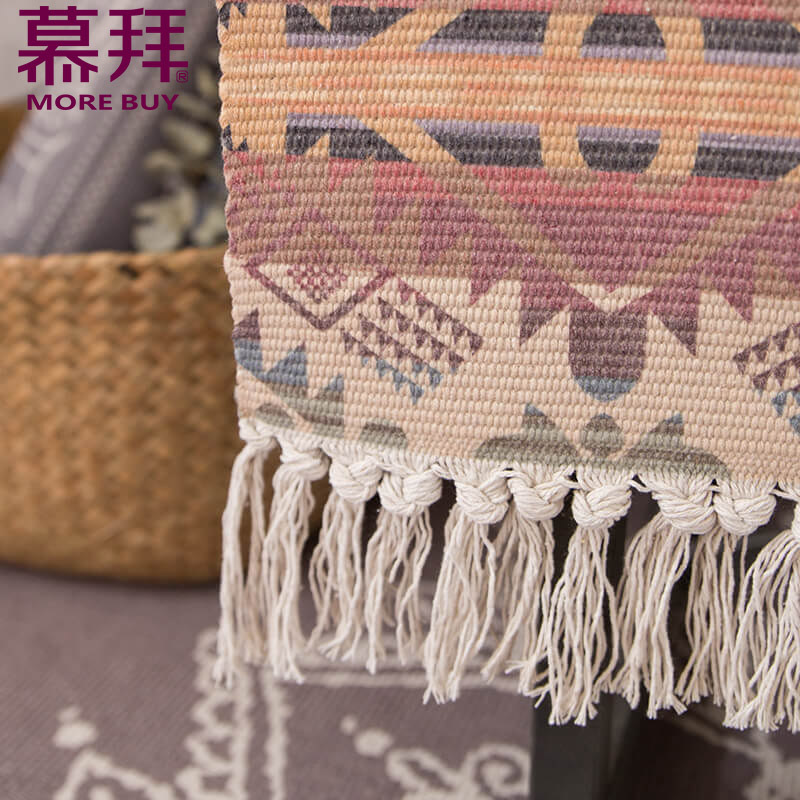Yiwu quality products factory direct sales: 20-color cotton thread woven hand-printed tassel floor MATS, woven cotton thread floor MATS, custom-made floor MATS -1006/42025 undefined
