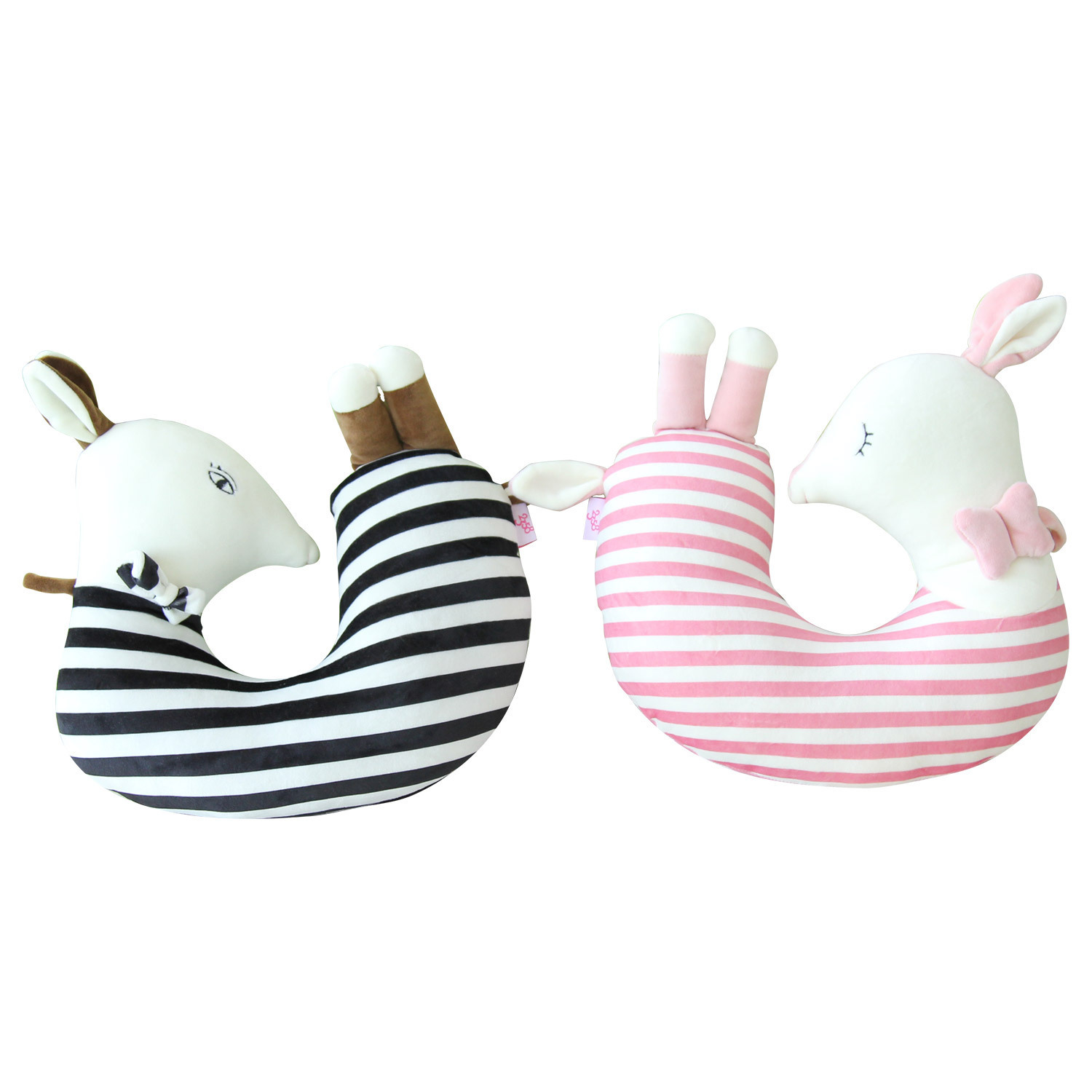 Yiwu Good Goods plush pillow, Cartoon pair deer U-shaped pillow, home decoration, business trip, travel, office nap neck Protection pillow -1006/35011 undefined
