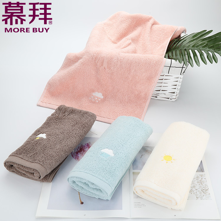 Yiwu quality Products manufacturer wholesale couple towels, soft and absorbent adult face towels, pure cotton thickened sweat-absorbing couple towels -1006/42025 details Picture