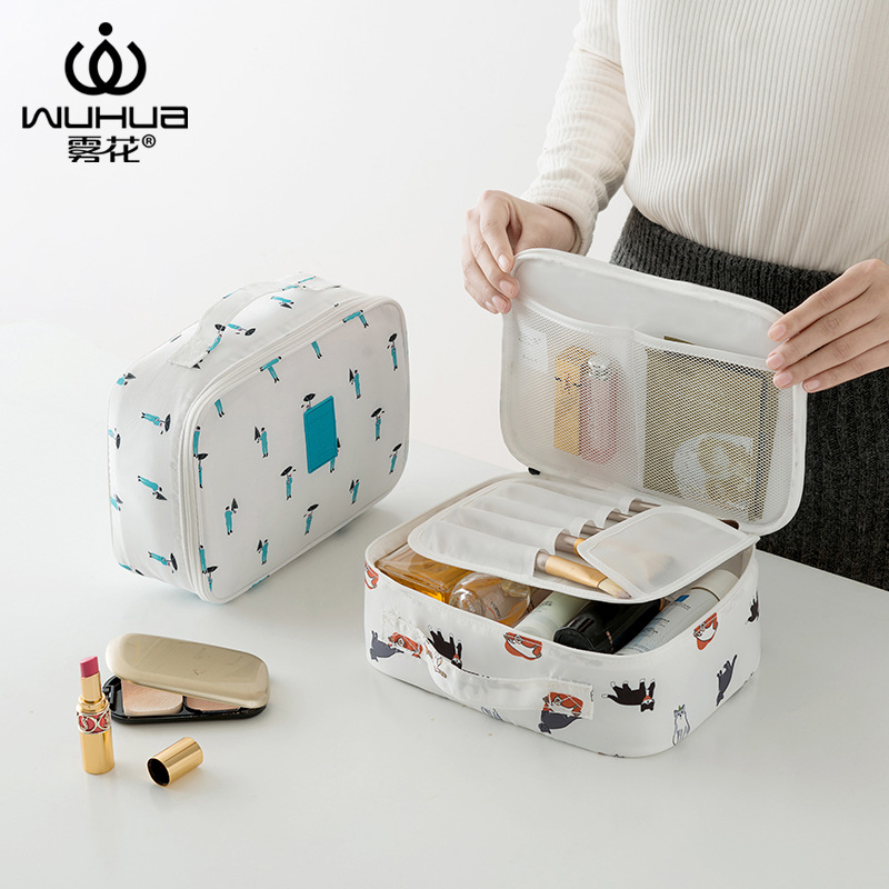 Yiwu Selection portable cosmetic bag large capacity travel storage bag Korea simple polyester waterproof travel toiletry bag portable -1003/11703 thumbnail