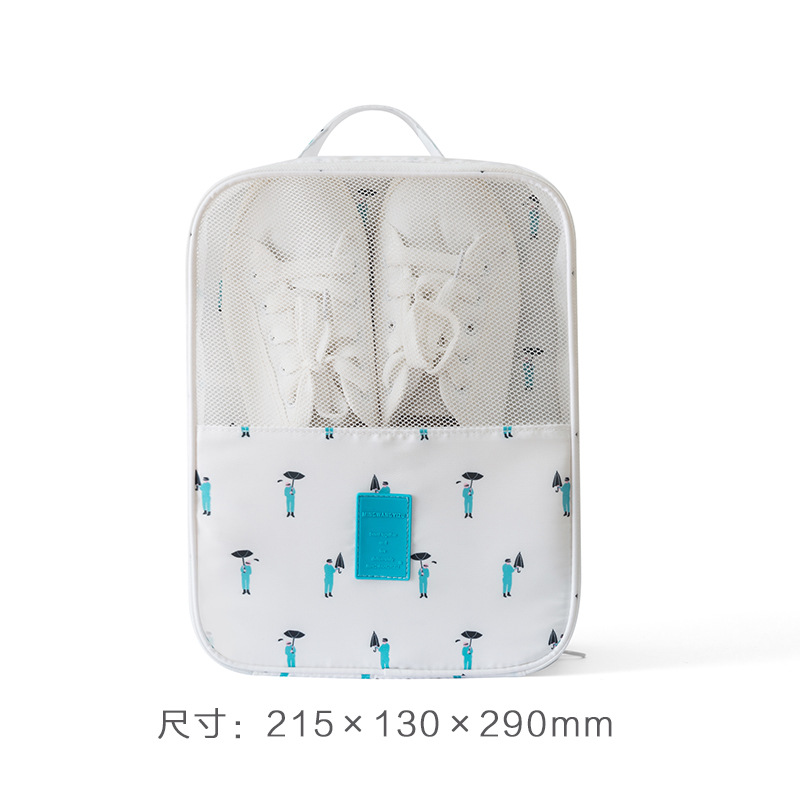 义乌好货 新款韩版鞋子涤纶印花收纳包 精品旅行便于整理鞋类双层收纳袋-1003/11703详情图11