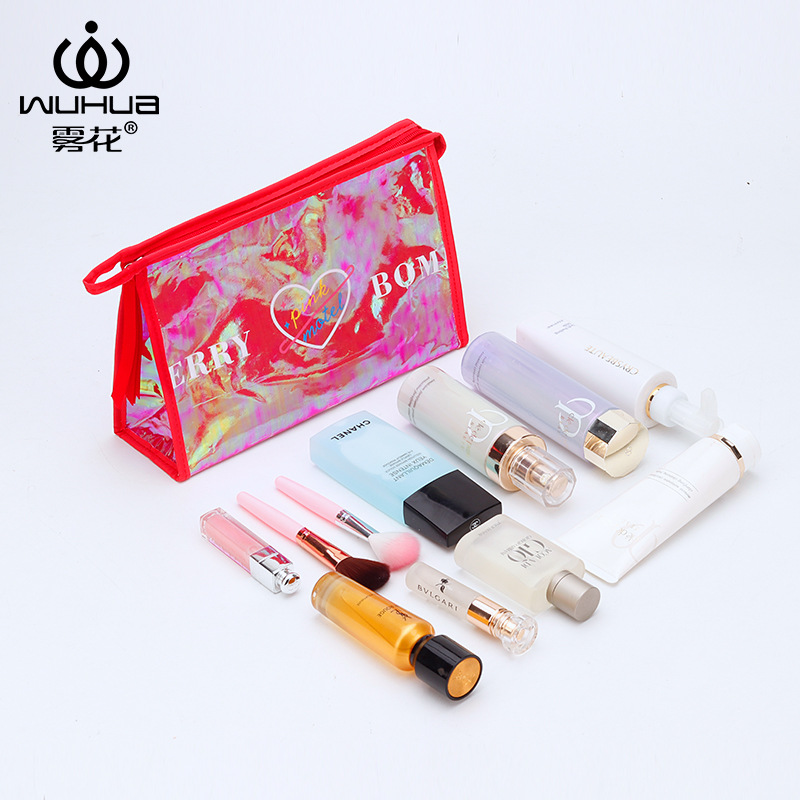 Yiwu Selection Fog flower new laser letter-printing cosmetic bag large capacity toiletry bag travel toiletry bag -1003/11703 thumbnail