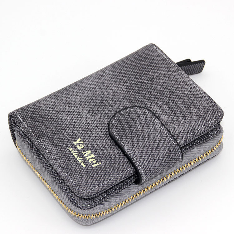 工厂直销韩版大牌女士钱包多卡位多功能短款折叠钱包小钱包实用包图