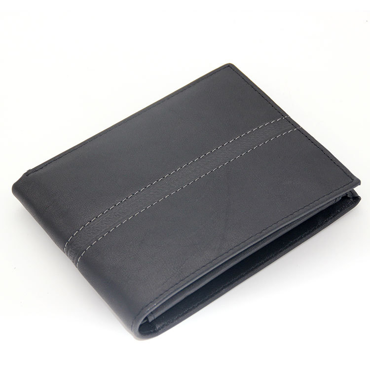 Factory direct sales of the new male Baotou Leather multi-card pocket Wallet Leisure Short Leather Wallet.