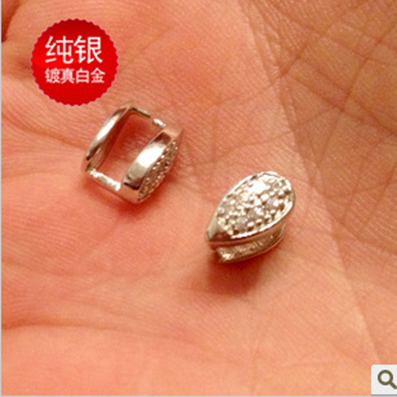 Yiwu Good goods Huasheng & Pengfeng 925 sterling silver tested pendant clip buckle water drop buckle -1001/5690