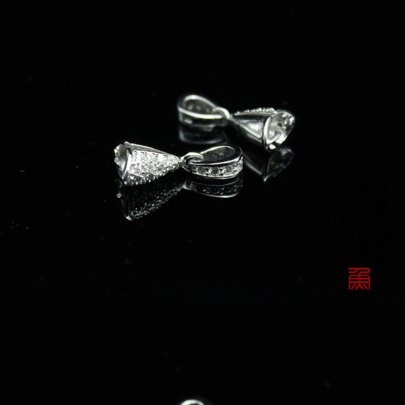 Yiwu Good goods Huasheng & Pengfeng 925 sterling silver tested diamond pendant buckle buckle Lily button -1001/5690