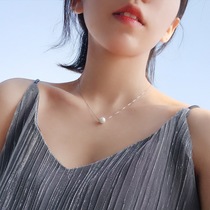 Yiwu good goods Japan and South Korea simple shell beads S925 sterling silver necklace collarbone chain set chain jewelry gifts for women -1001/5690