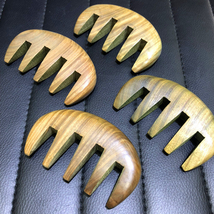 义乌好货 天然绿檀木梳 香味宽齿按摩刮痧梳子 刮痧板 精品加厚宽齿整木梳-1001/5631A