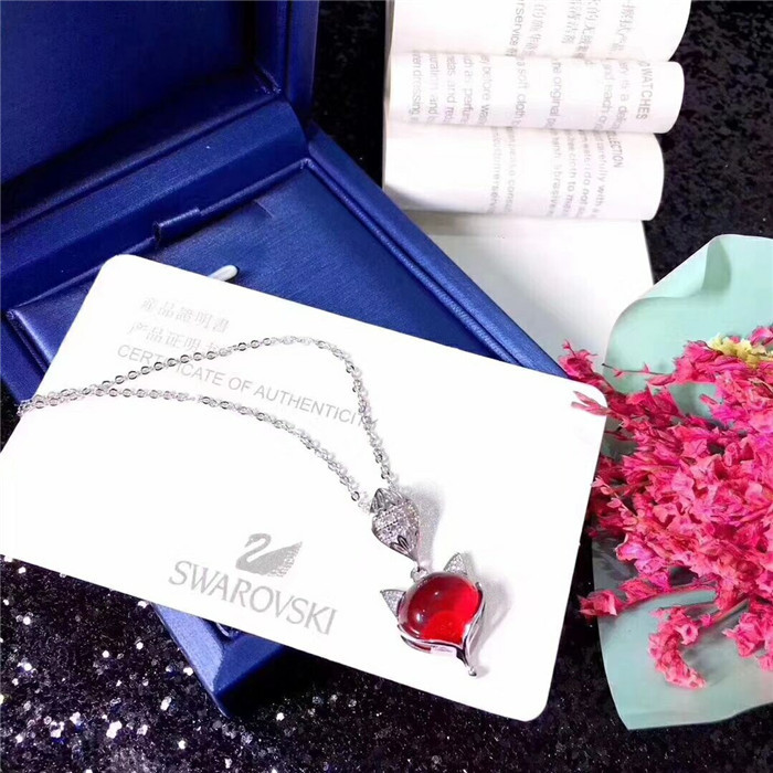 Yiwu good goods 925 sterling silver fox necklace pendant female personality new Valentine's Day sterling silver set chain -1001/5690