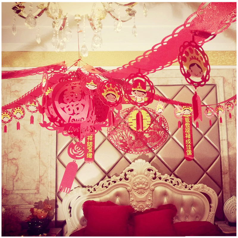Yiwu Selection factory direct selling wedding room decoration pull flower non-woven pull flower festival pull flower wholesale -1007/66354 thumbnail