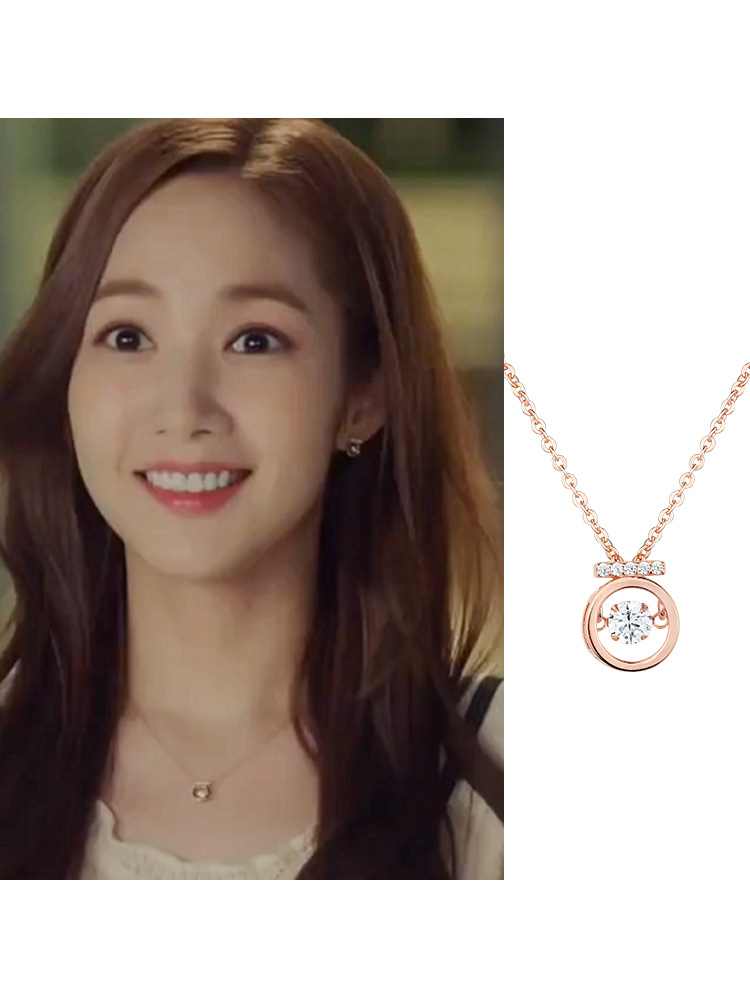Yiwu good goods 925 sterling silver gold secretary with the same beating heart necklace Korean collar bone chain chic simple all-match -1001/5690 thumbnail