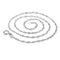 Yiwu good goods Korean version of women's jewelry S925 sterling silver plated platinum anti-oxidation water chain clavicle chain sterling silver everything necklace wholesale -1001/5690