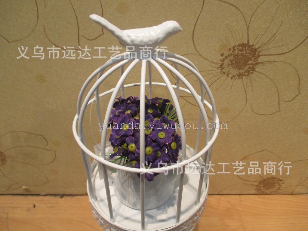 Yiwu Quality Products: American Mediterranean craft decorations, French Country lace birdcage, Ironwork candlestick ornaments, Wedding candles and lamps -1001/9248