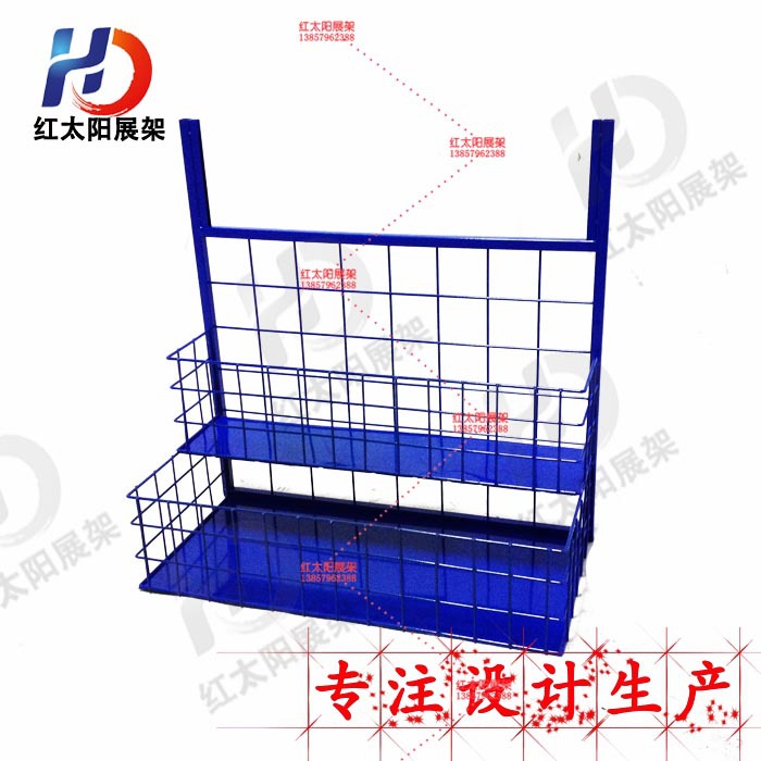 义乌好货 网篮装展示架 可放油漆桶  蓝色喷漆 加油站可用油漆架-1006/34586细节图
