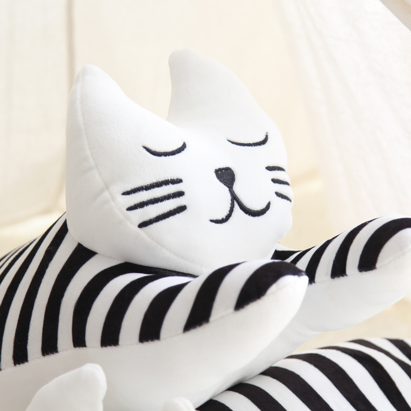 义乌好货 可爱抱枕猫咪公仔 儿童安抚毛绒玩具公仔家居儿童房装饰礼物-1006/35011白底实物图