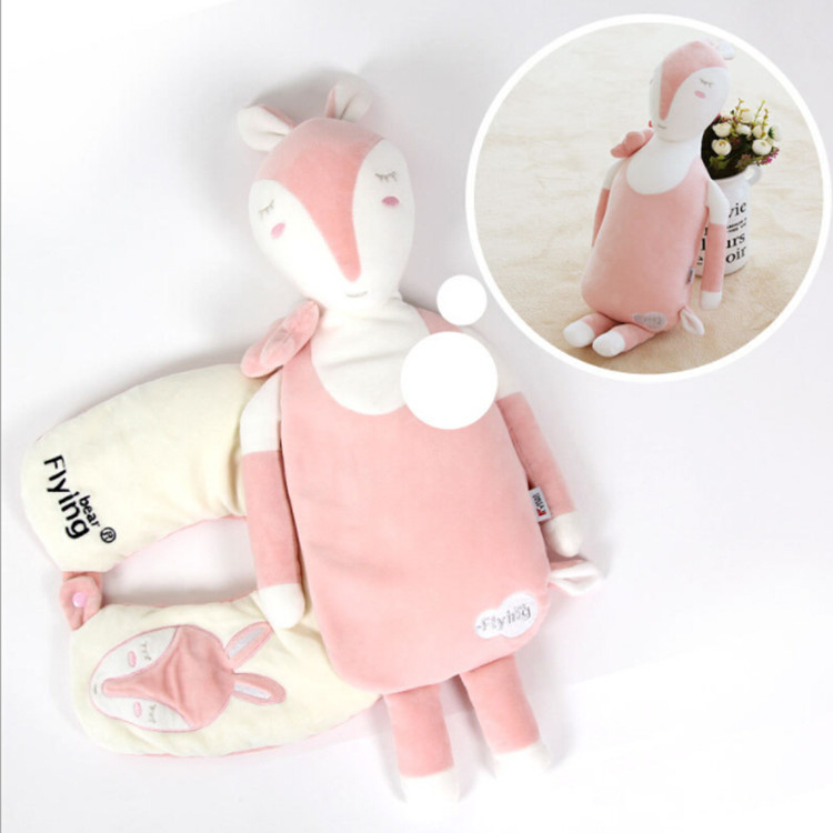 Nuevo 2 en 1 multifunción espuma partículas en forma de almohada protector de cuello almohada de doble uso deformación segundo se convierte en juguete de peluche -1006/35011 undefined