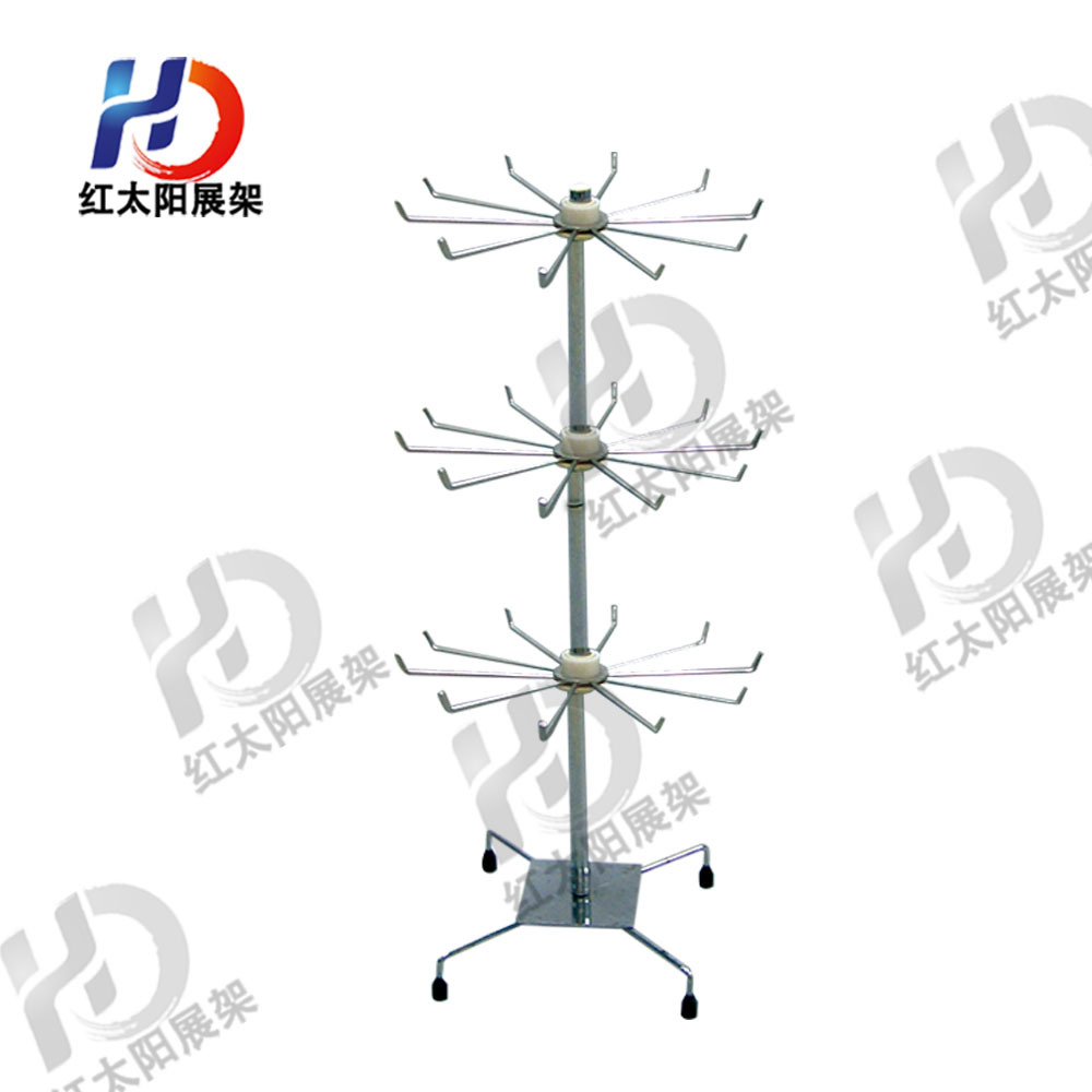 义乌好货 厂家直销 落地展示架 饰品架 六层电镀架 饰品旋转架 大量现货-1006/34586白底实物图