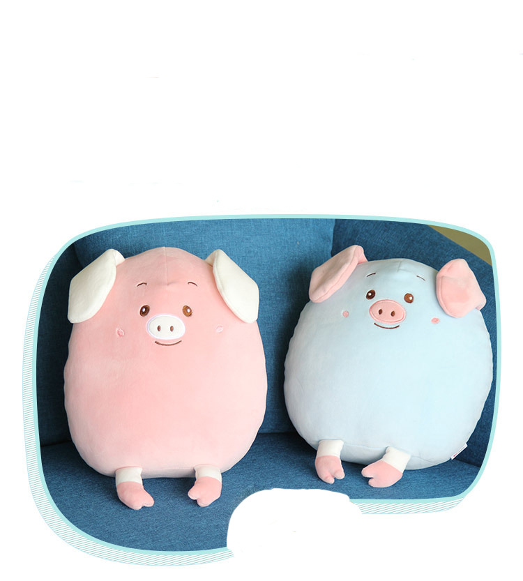Yiwu Good Goods Doll Cartoon Doll Plush Toy Pig Throw Pillow Doll Girl Children's Gift Customization Factory Direct Sales -1006/35011 undefined