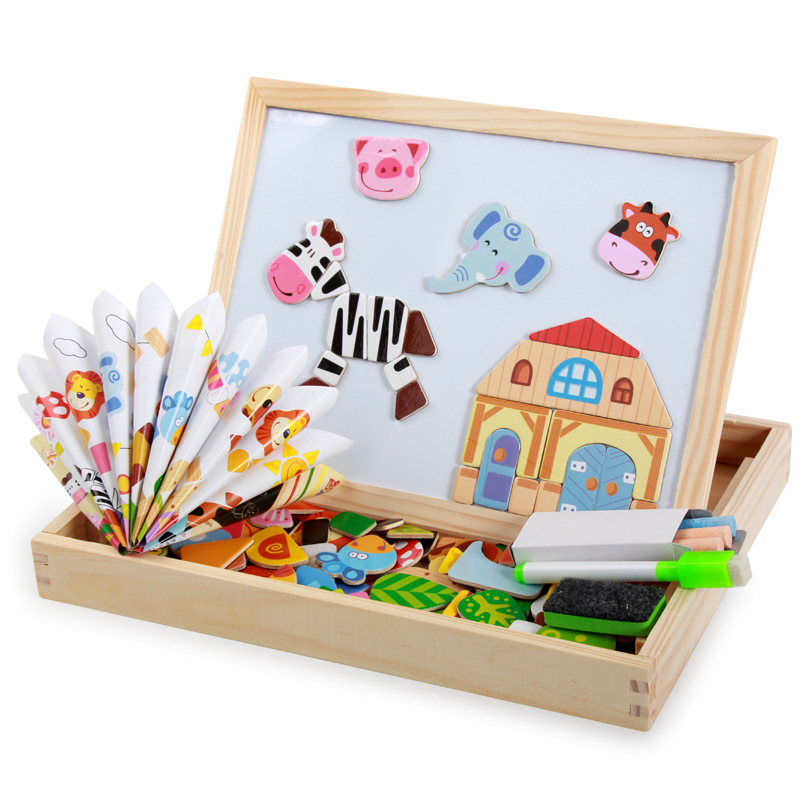 Yiwu buena carga bebé chicos niñas bebé niños madera rompecabezas juguetes juego de puzzle magnético madera early learning inteligencia 1-3-4 años -1001/2670 Application Scenario