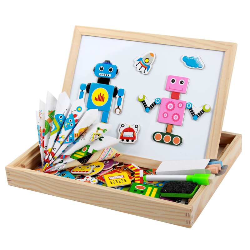 Yiwu buena carga bebé chicos niñas bebé niños madera rompecabezas juguetes juego de puzzle magnético madera early learning inteligencia 1-3-4 años -1001/2670 undefined