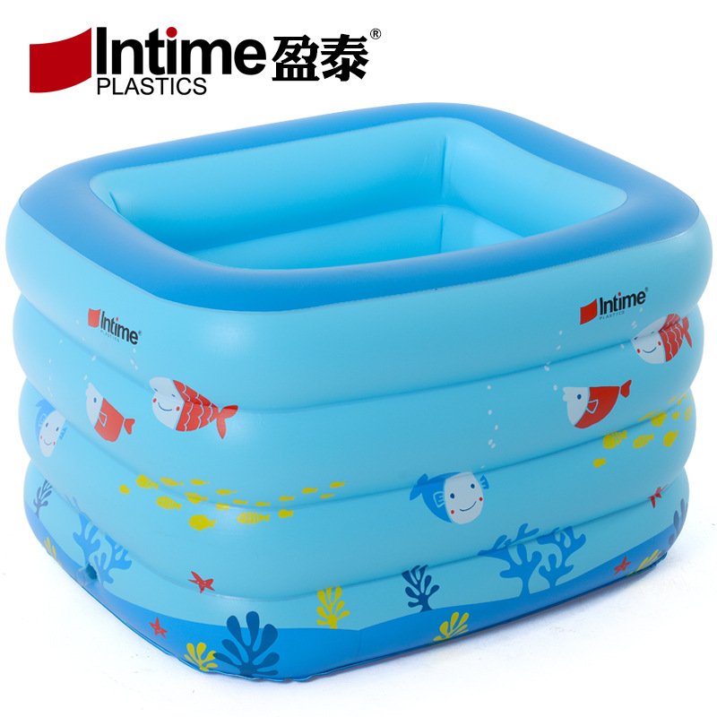 Yiwu Good Goods Yingtai Factory has square four-ring inflatable insulated baby swimming pool and water play pool bucket in stock -1001/1316
