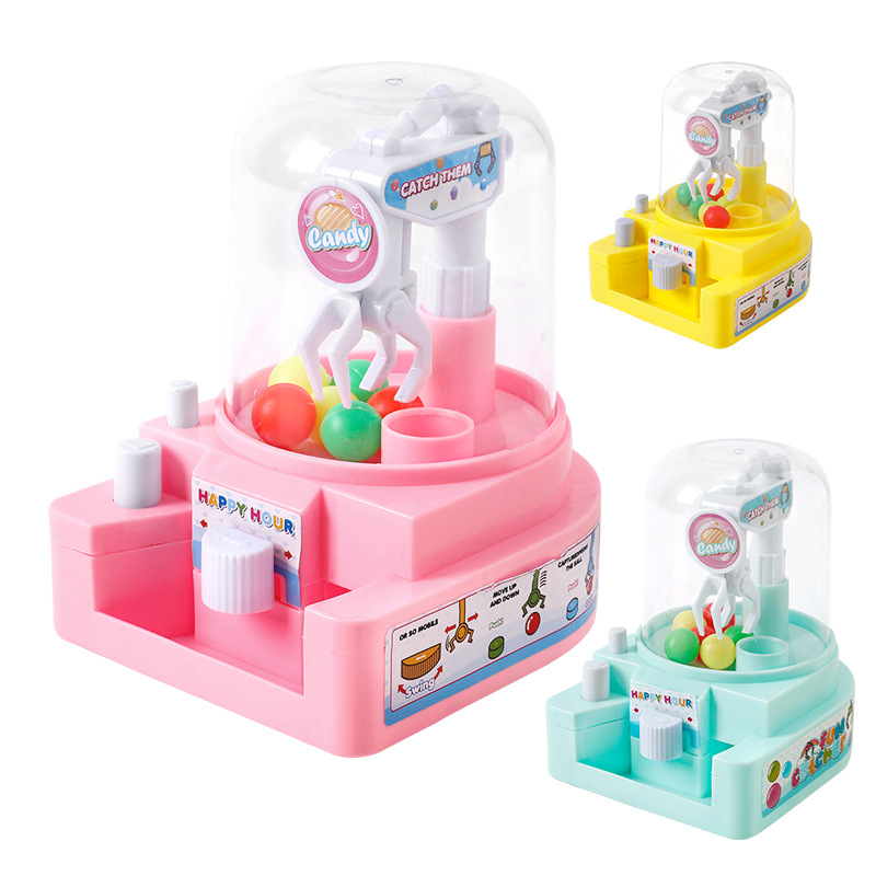 义乌好货 儿童迷你抓娃娃机扭蛋抓球机夹糖果 男孩女孩桌面抓抓乐游戏玩具-1001/2725