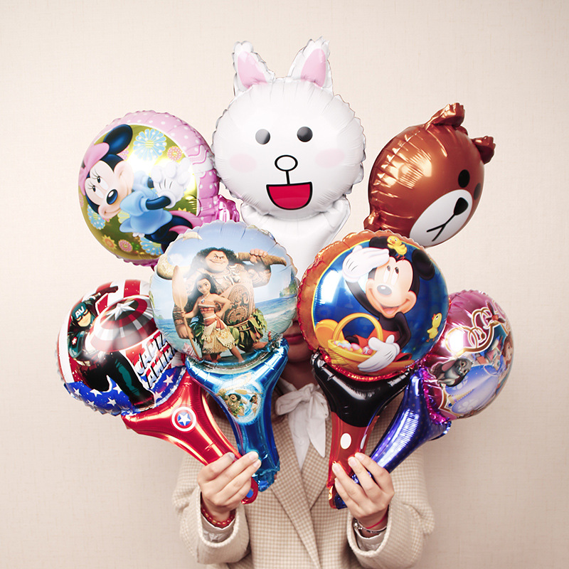 义乌好货 铝膜气球手持棒微商引流活动地推礼品儿童玩具打击棒卡通多款可爱-1001/1462