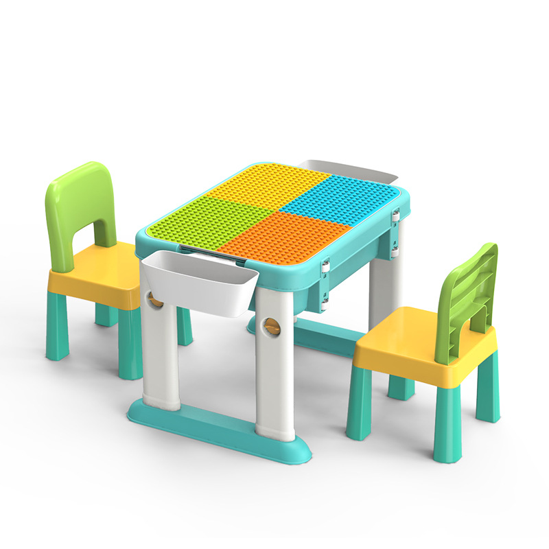 义乌好货 儿童多功能玩具费乐积木桌  益智幼儿园拼装大颗粒塑料拼插积木台-1001/2725详情图10