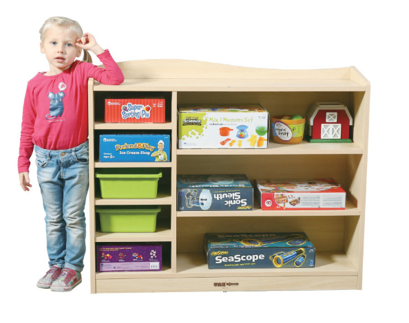 Kindergarten children's toy storage cabinet Solid wood toy cabinet Vienna 3-floor comprehensive cabinet -1001/2084