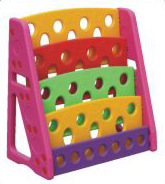 Yiwu good goods Hualong manufacturers direct bookshelf children's color safety and environmental protection plastic bookshelf -1001/2084 full figure