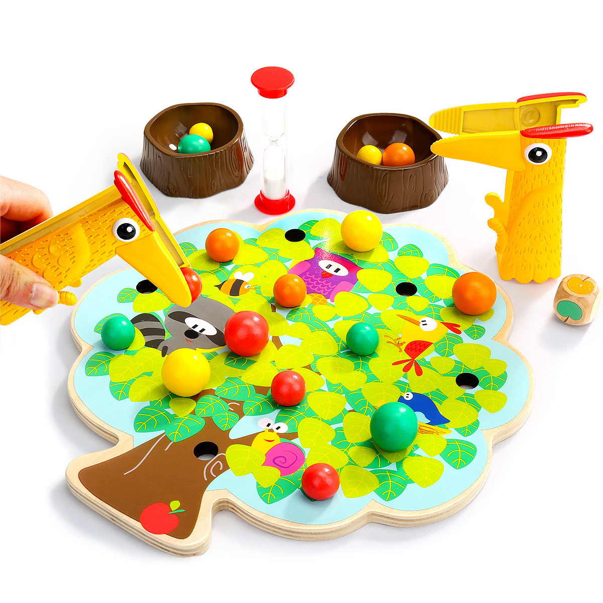义乌好货 特宝儿小鸟吃果实夹夹乐桌游 儿童益智亲子互动游戏智力开发玩具-1001/2725