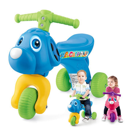 义乌好货 儿童学步踏行三轮学步溜溜车 宝宝益智狗狗跑跑童车 两色-1001/2725详情图6