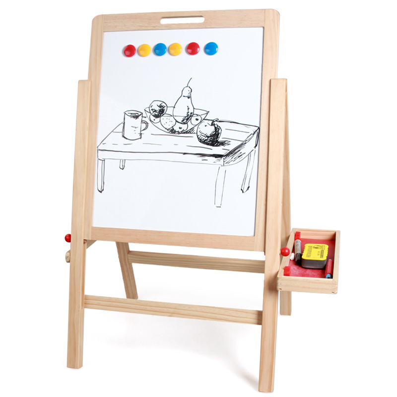 Yiwu Quality Wooden Ball Factory Direct Sales Craft Children's Drawing Stand type lifting magnetic Double-sided Large Blackboard -1001/2670 Specification image