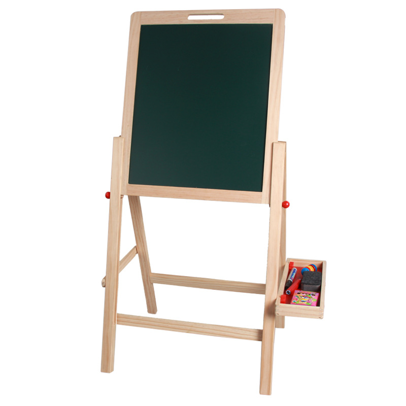Yiwu Quality Wooden Ball Factory Direct Sales Craft Children's Drawing Stand type lifting magnetic Double-sided Large Blackboard -1001/2670 undefined