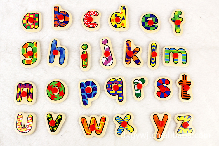 Yiwu buenos productos venta directa de fábrica de madera minúsculas letras en inglés puzzle board * tablero de rompecabezas de madera para niños -1001/2670 Application Scenario