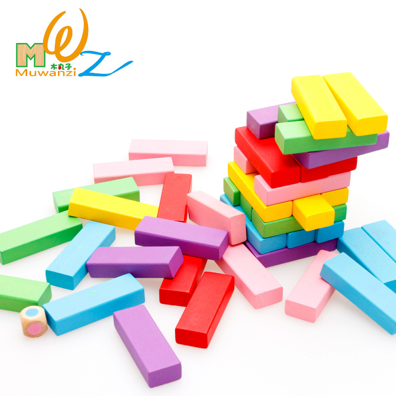 Yiwu buenas mercancías venta directa de la fábrica de madera 48 piezas de gran tamaño rainbow jenga juguetes de madera puzzle para niños -1001/2670 Application Scenario