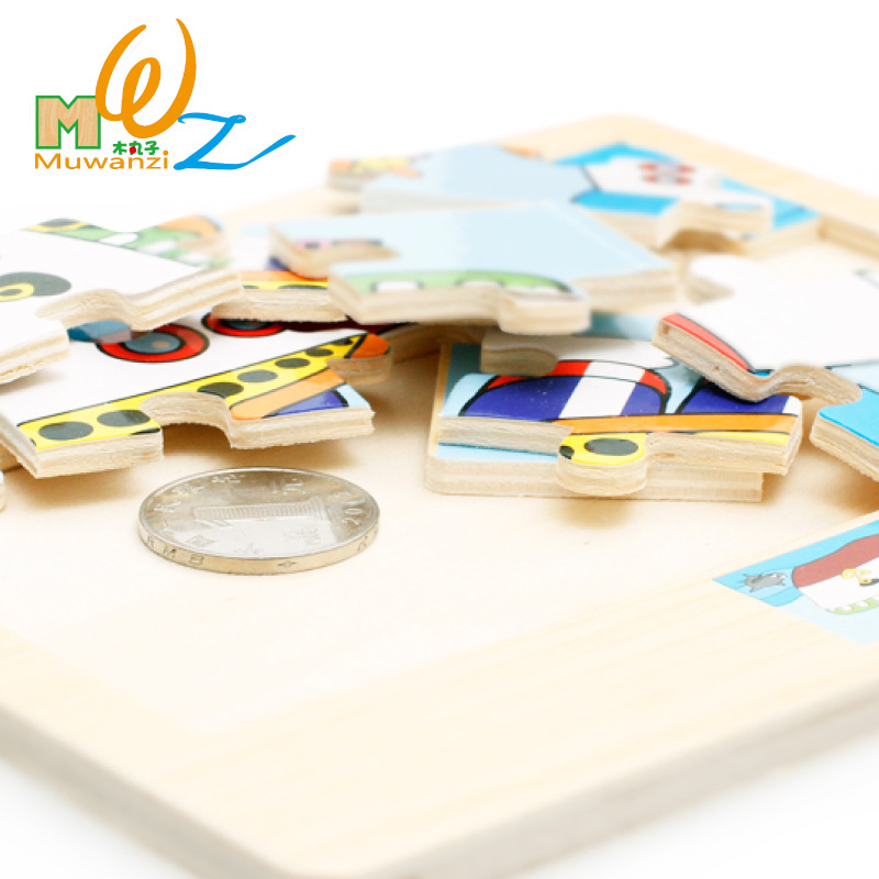 Yiwu buena carga croquetas de madera dibujos animados rompecabezas juguetes de madera para niños bebés y niños tempranos puzzle puzzle juguetes intelectuales -1001/2670 Item Picture